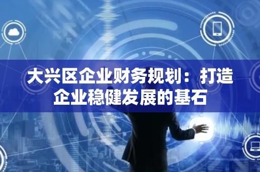 大兴区企业财务规划：打造企业稳健发展的基石