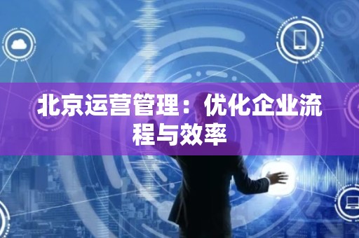 北京运营管理：优化企业流程与效率