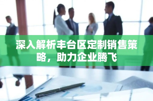 深入解析丰台区定制销售策略，助力企业腾飞
