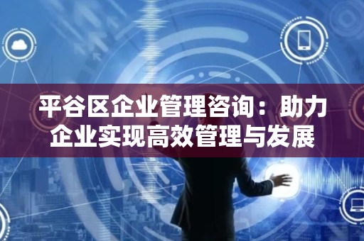 平谷区企业管理咨询：助力企业实现高效管理与发展