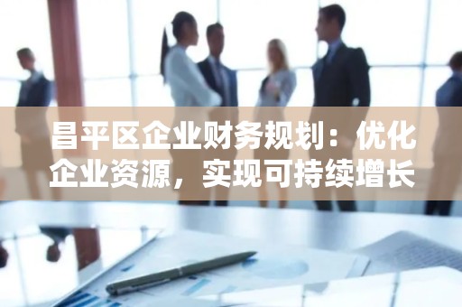 昌平区企业财务规划：优化企业资源，实现可持续增长