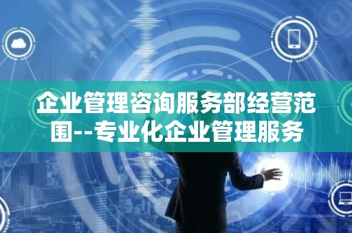 企业管理咨询服务部经营范围--专业化企业管理服务