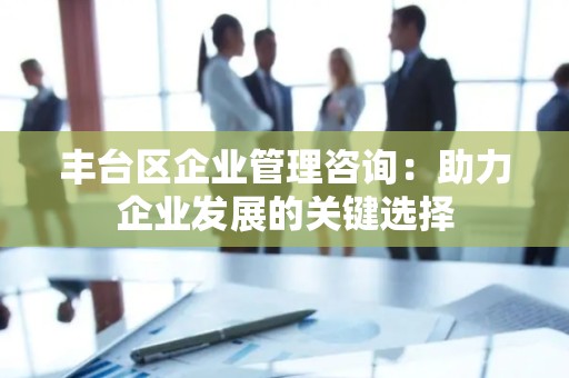 丰台区企业管理咨询：助力企业发展的关键选择
