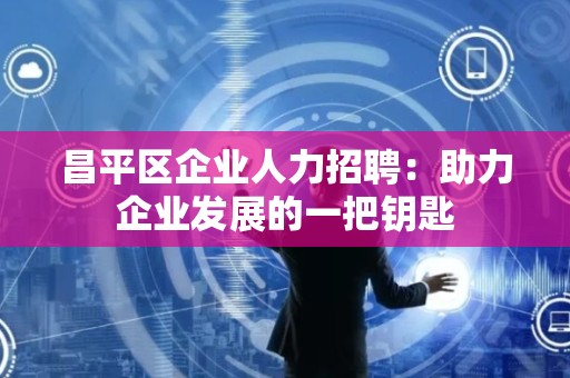 昌平区企业人力招聘：助力企业发展的一把钥匙
