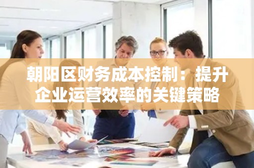 朝阳区财务成本控制：提升企业运营效率的关键策略
