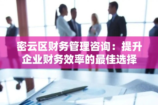 密云区财务管理咨询：提升企业财务效率的最佳选择