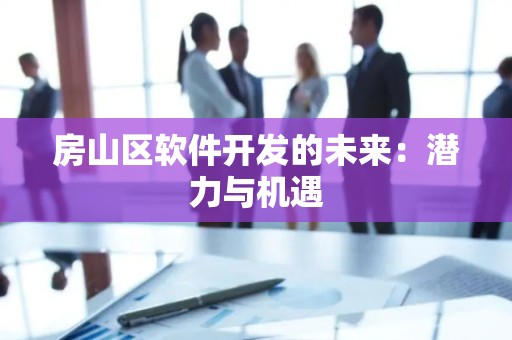 房山区软件开发的未来：潜力与机遇