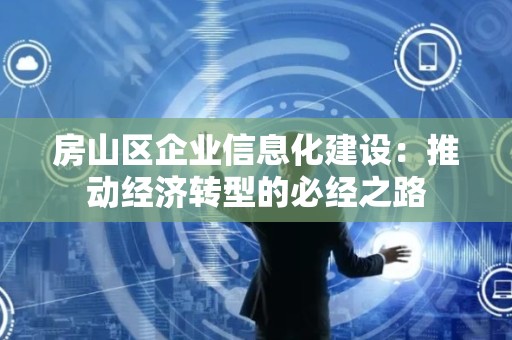 房山区企业信息化建设：推动经济转型的必经之路