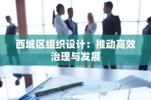 西城区组织设计：推动高效治理与发展