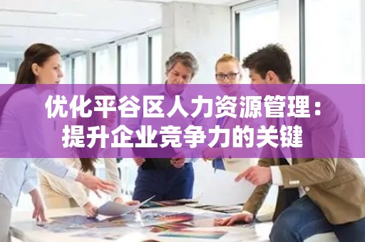 优化平谷区人力资源管理：提升企业竞争力的关键