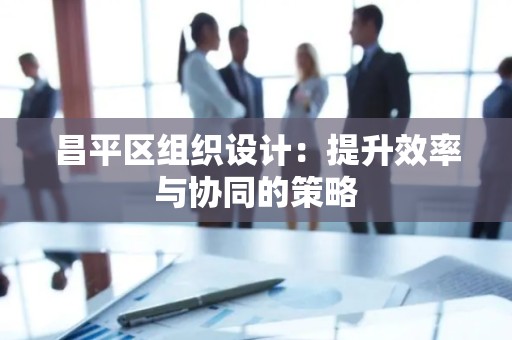 昌平区组织设计：提升效率与协同的策略