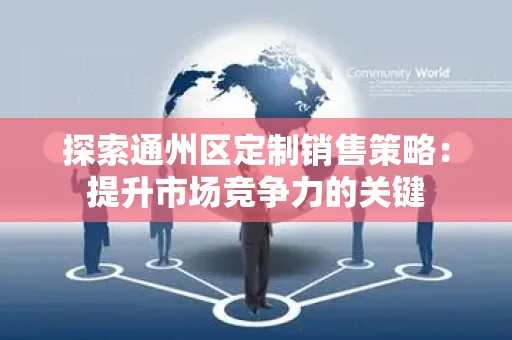 探索通州区定制销售策略：提升市场竞争力的关键