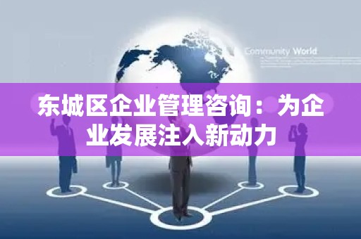 东城区企业管理咨询：为企业发展注入新动力