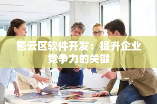 密云区软件开发：提升企业竞争力的关键