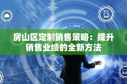 房山区定制销售策略：提升销售业绩的全新方法