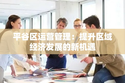平谷区运营管理：提升区域经济发展的新机遇