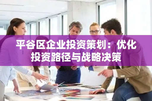 平谷区企业投资策划：优化投资路径与战略决策