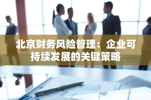 北京财务风险管理：企业可持续发展的关键策略