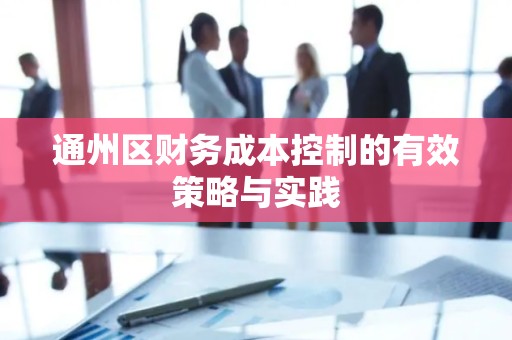 通州区财务成本控制的有效策略与实践