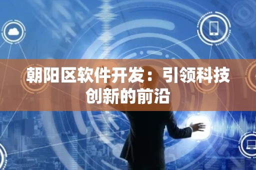 朝阳区软件开发：引领科技创新的前沿