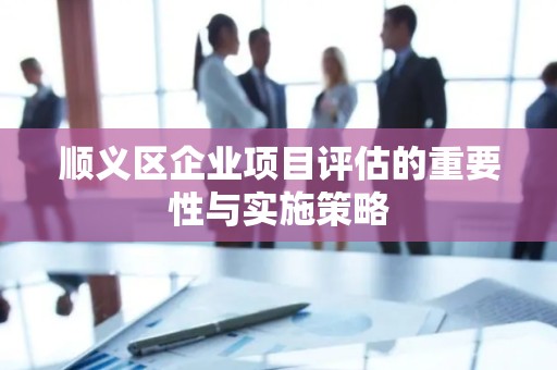 顺义区企业项目评估的重要性与实施策略