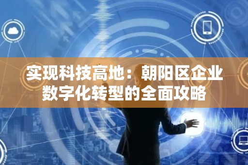 实现科技高地：朝阳区企业数字化转型的全面攻略